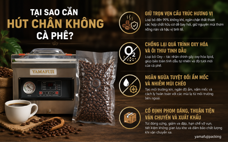 Tại sao cần hút chân không cà phê?