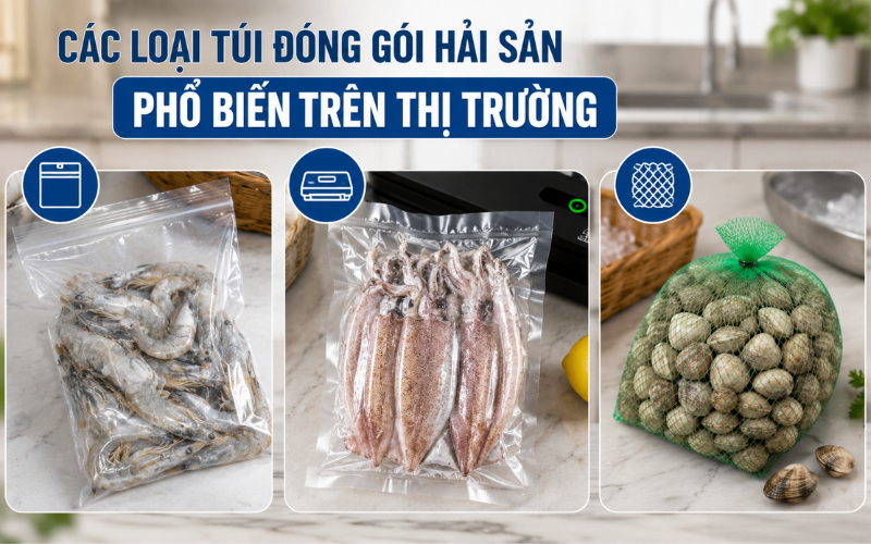 Các loại túi đóng gói hải sản phổ biến trên thị trường