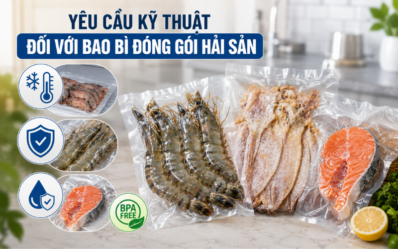 Yêu cầu kỹ thuật đối với bao bì đóng gói hải sản