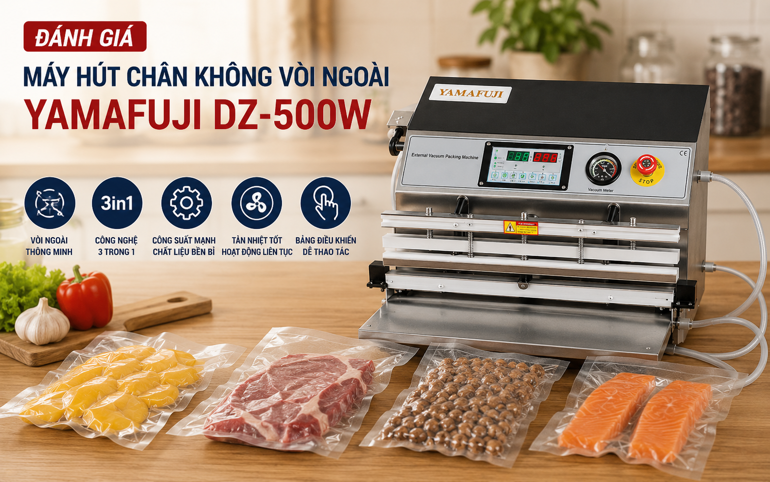 Đánh giá máy hút chân không vòi ngoài Yamafuji DZ-500W