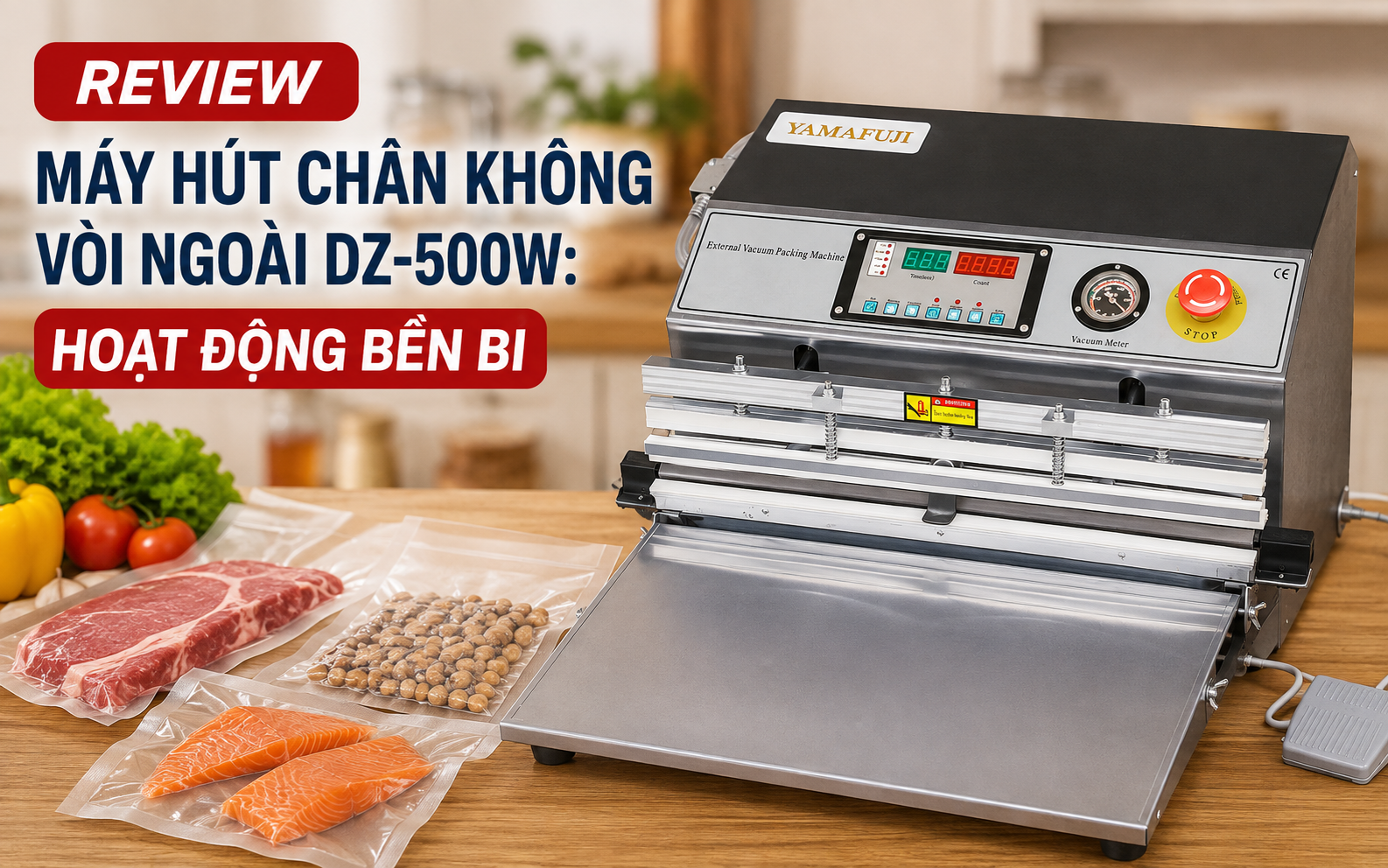 Review máy hút chân không vòi ngoài DZ-500W: Hoạt động bền bỉ