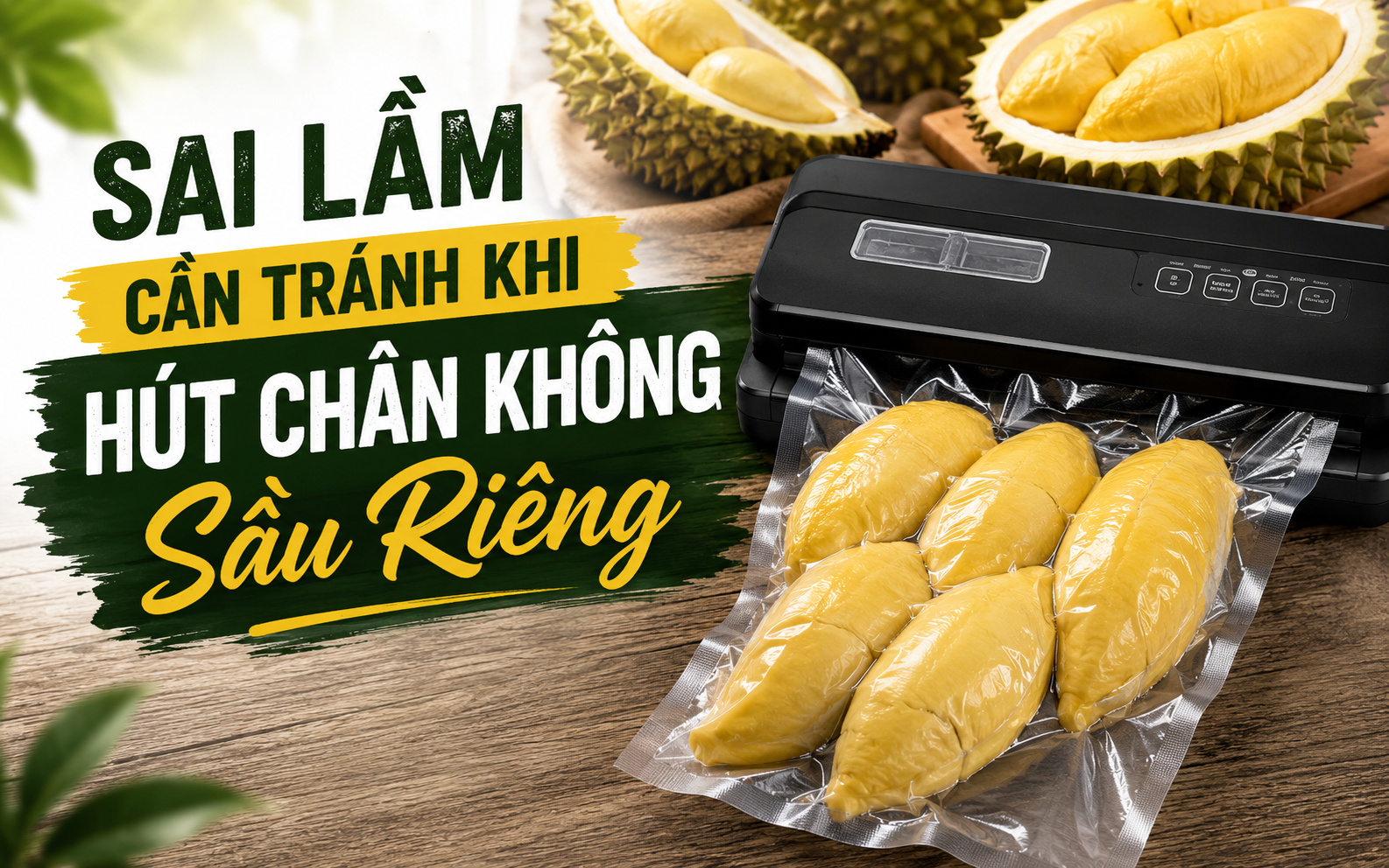 Sai lầm cần tránh khi hút chân không sầu riêng 