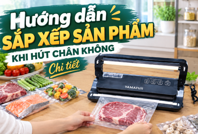 Hướng dẫn sắp xếp sản phẩm khi hút chân không chi tiết