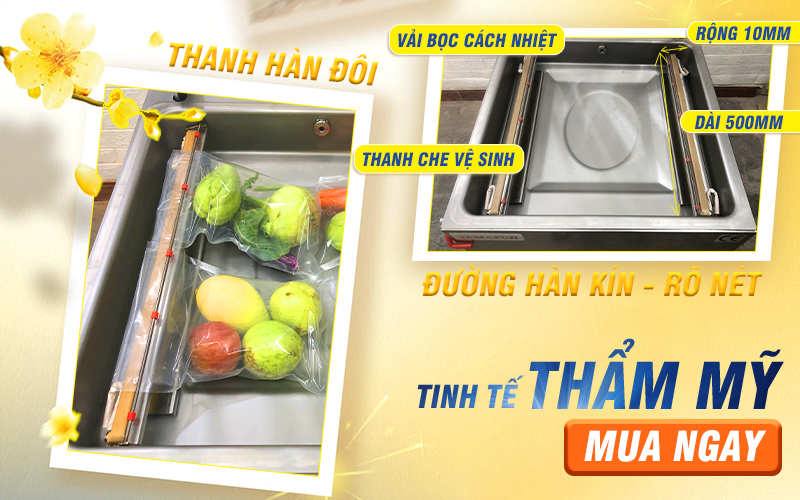 Thanh hàn đôi máy hút chân không VM-500CB