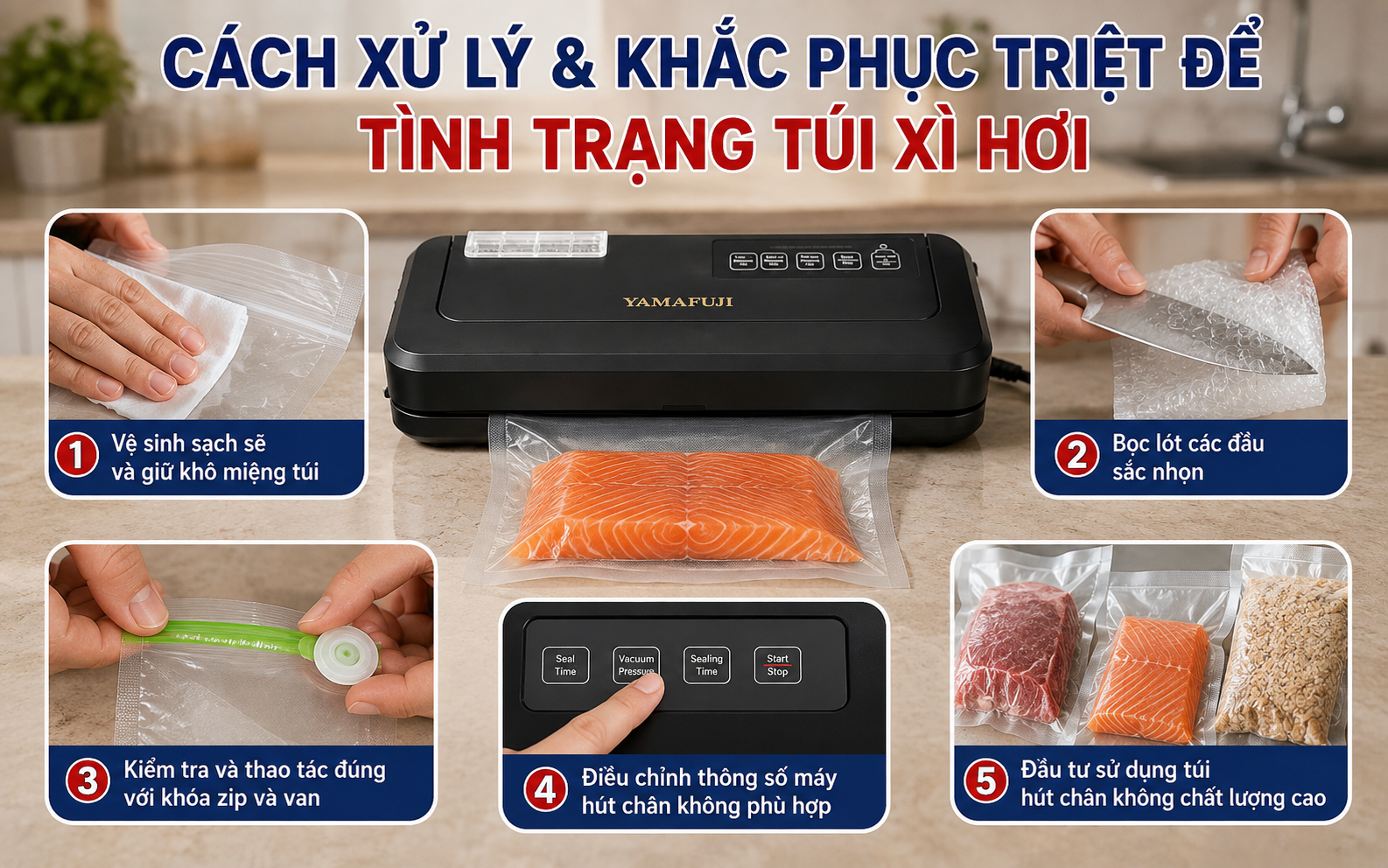 Cách xử lý và khắc phục triệt để tình trạng túi xì hơi