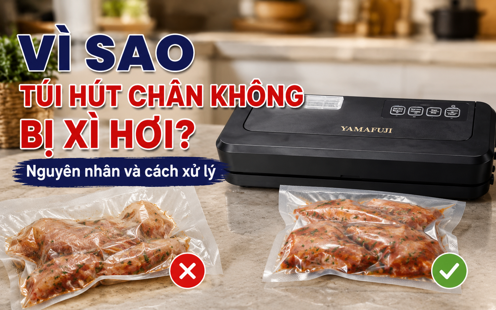 Vì sao túi hút chân không bị xì hơi? nguyên nhân và cách xử lý