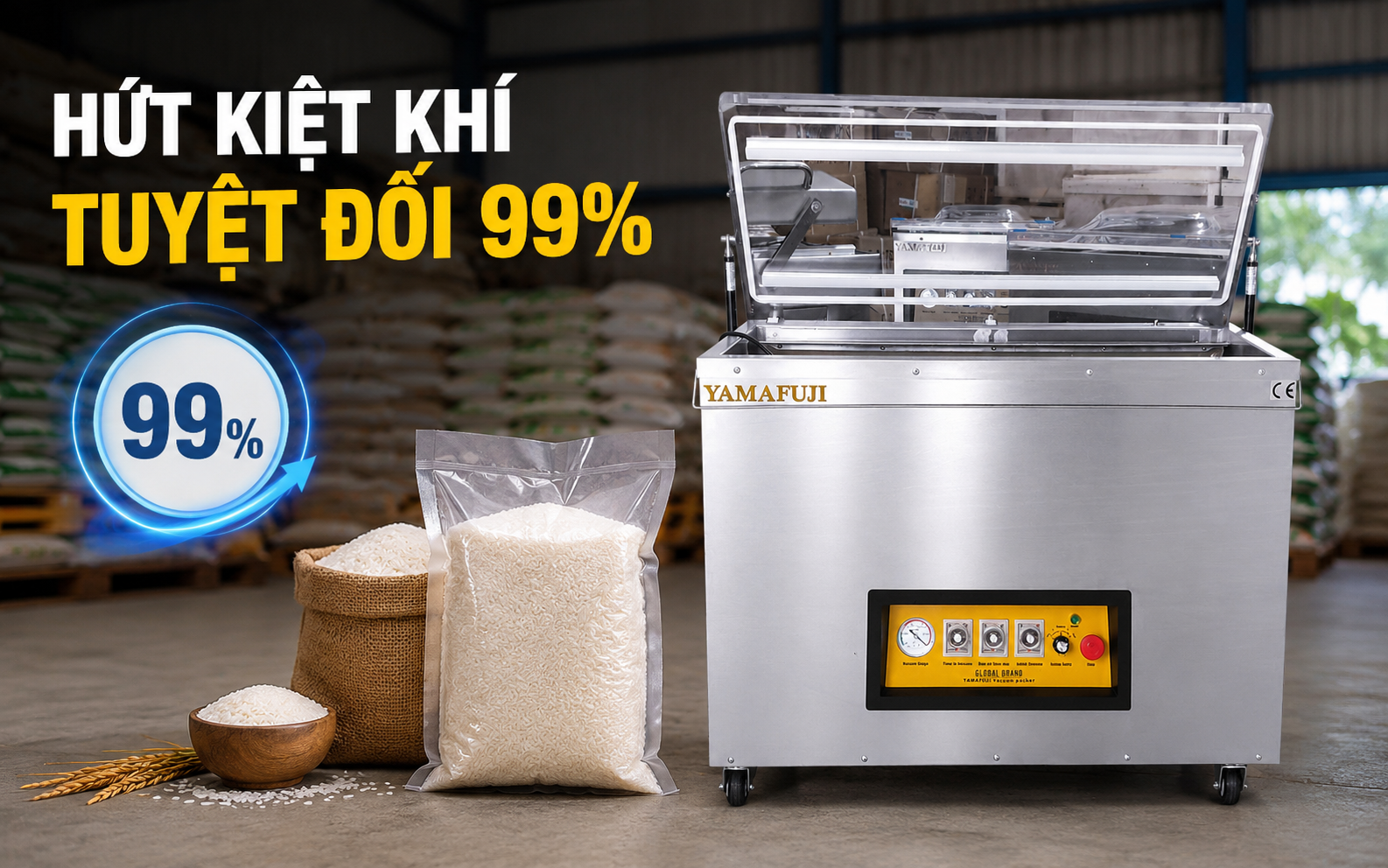 Hút kiệt khí tuyệt đối 99%