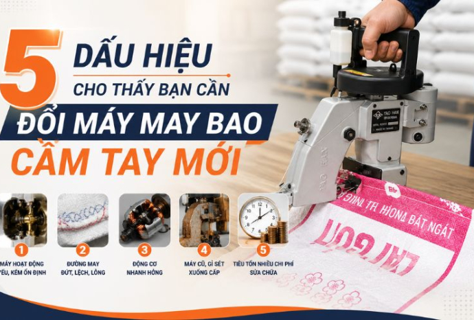 5 Dấu hiệu cho thấy bạn cần đổi máy may bao cầm tay mới