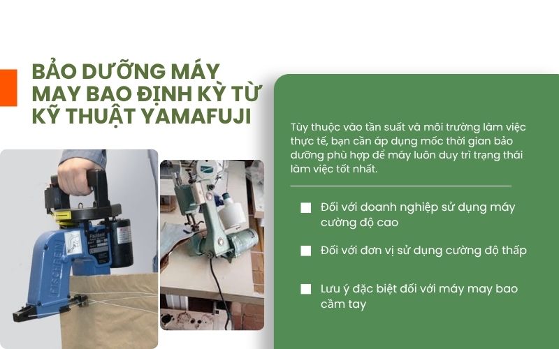 Bảo dưỡng máy may bao định kỳ từ kỹ thuật Yamafuji 