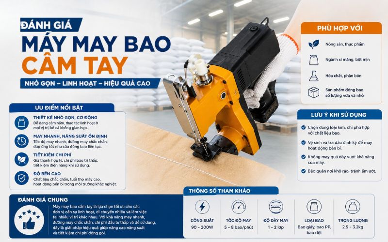Đánh giá máy may bao cầm tay