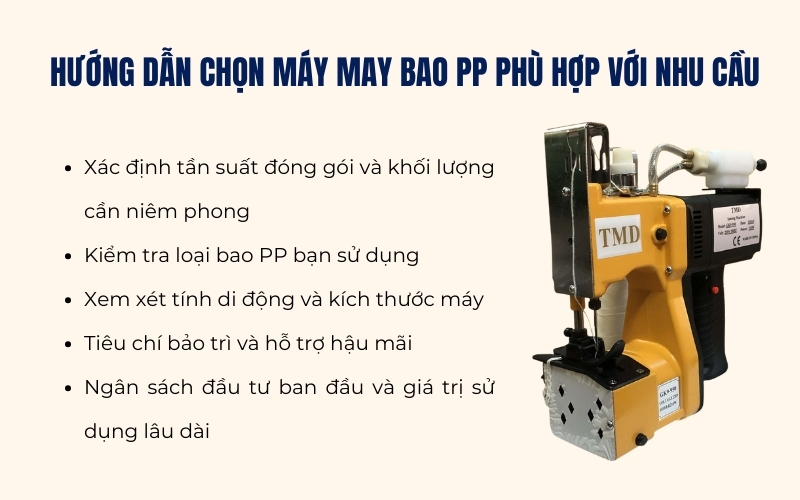 Hướng dẫn chọn máy may bao PP phù hợp với nhu cầu