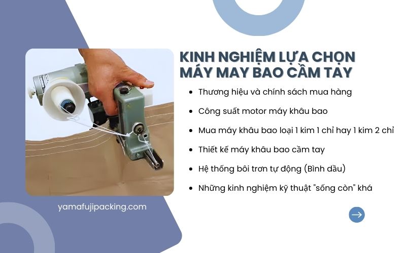 Kinh nghiệm chọn máy may bao tải cầm tay