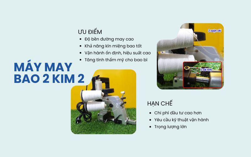 Máy may bao 2 kim 2 chỉ là gì? Ưu nhược điểm