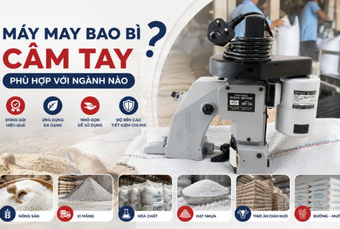 Máy may bao bì cầm tay phù hợp với ngành nào?
