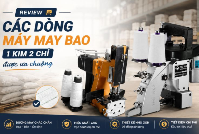 Review các dòng máy may bao 1 kim 2 chỉ được ưa chuộng