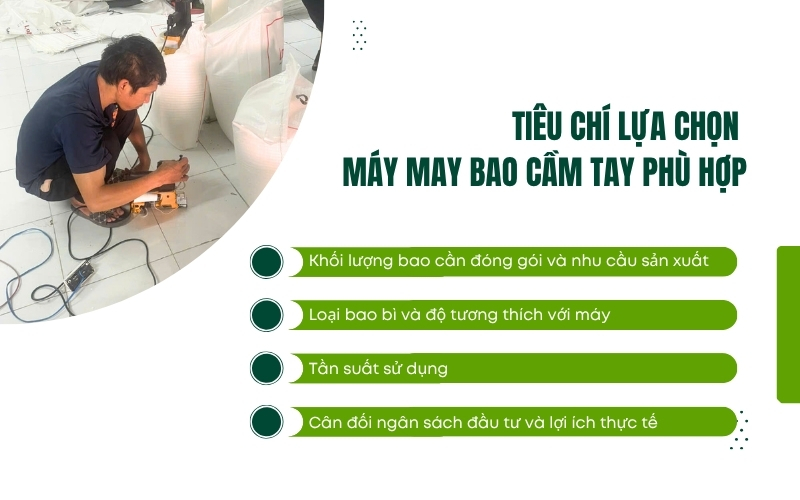 Tiêu chí lựa chọn máy may bao cầm tay phù hợp