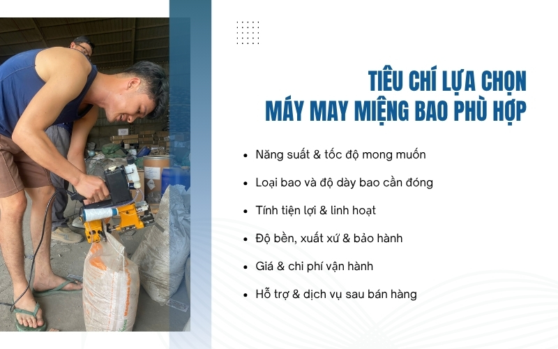 Tiêu chí lựa chọn máy may miệng bao phù hợp