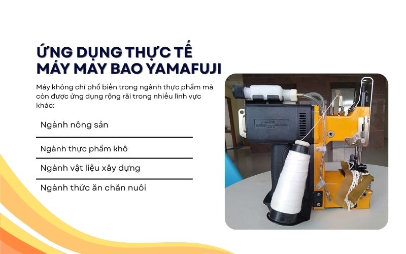 Ứng dụng thực tế của máy may bao Yamafuji