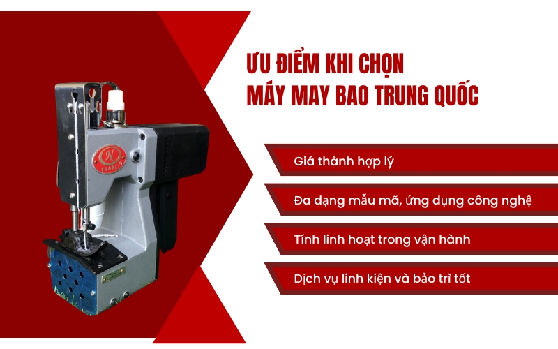 Ưu điểm khi chọn máy may bao Trung Quốc