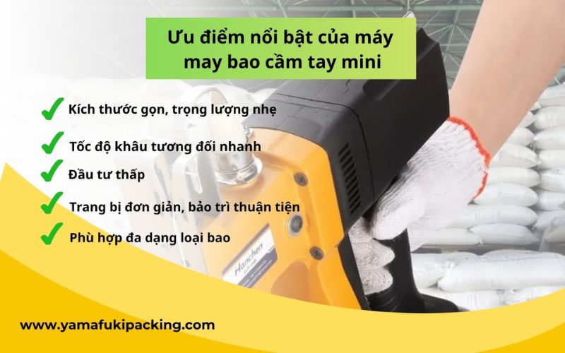 Ưu điểm nổi bật của máy may bao cầm tay mini