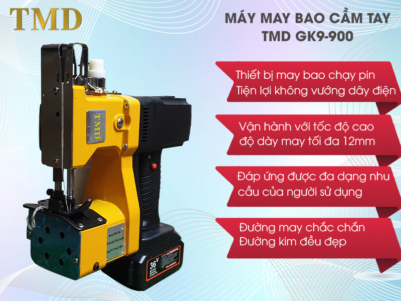 máy khâu bao chạy pin GK9-900