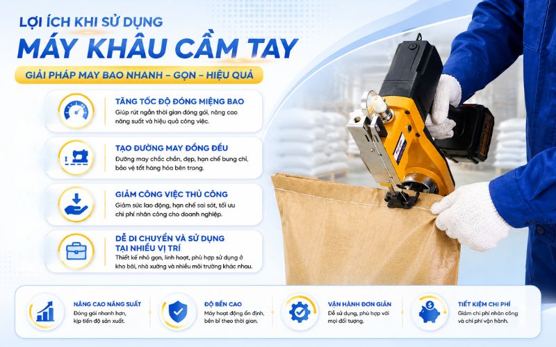 Lợi ích khi sử dụng máy khâu cầm tay