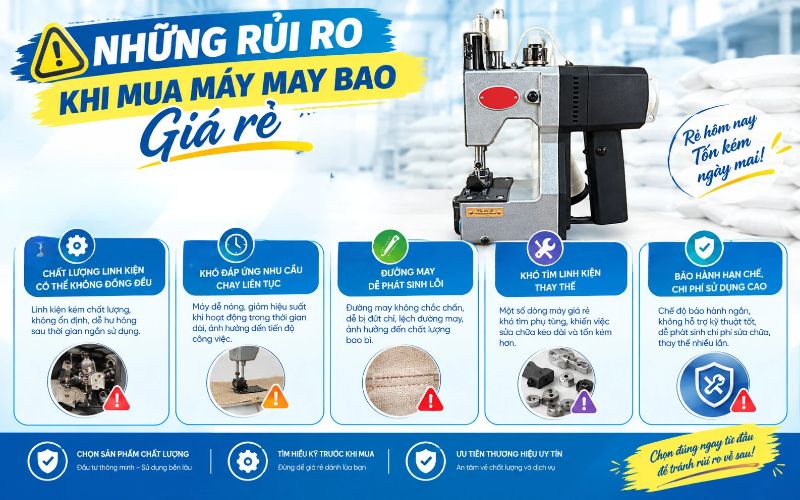 Những rủi ro khi mua máy may bao giá rẻ
