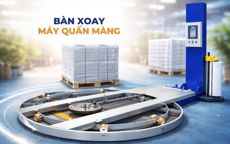 Bàn xoay thiết bị quấn màng co
