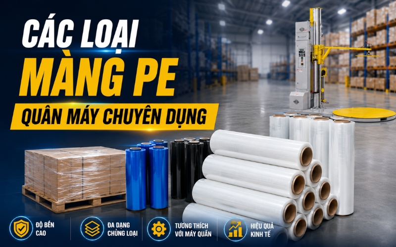 Các loại màng PE quấn máy chuyên dụng