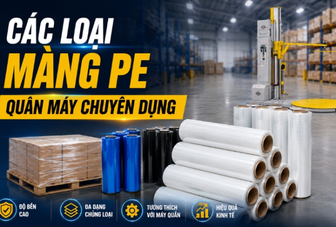 Các loại màng PE quấn máy chuyên dụng cho đóng gói