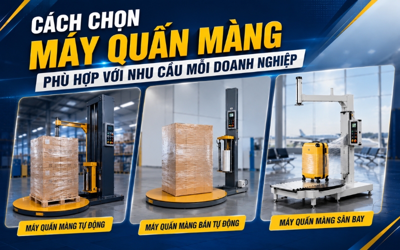 Cách chọn máy quấn màng phù hợp với nhu cầu mỗi doanh nghiệp