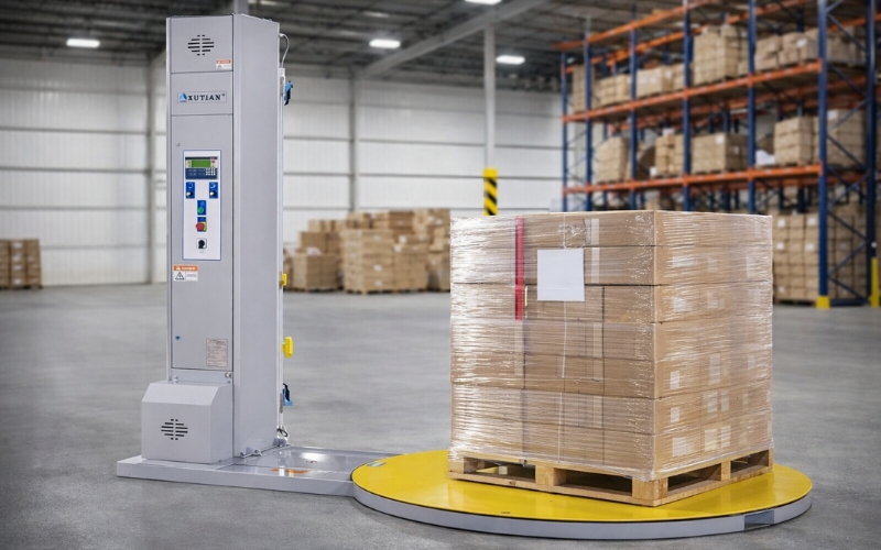 Cấu tạo cơ bản của thiết bị quấn màng pallet bán tự động