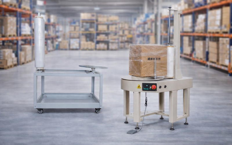 Chi phí đầu tư máy tự chế so với máy quấn pallet mini