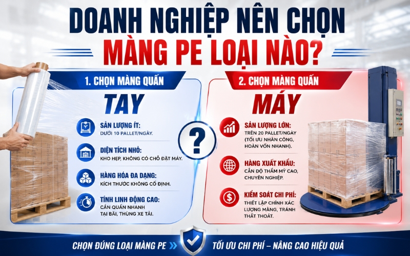 Doanh nghiệp nên dùng màng PE loại nào?