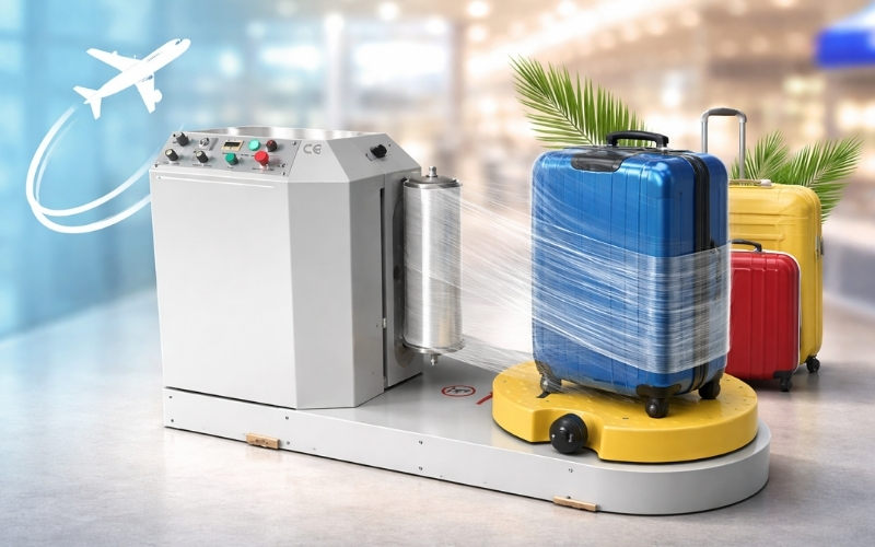 Giới thiệu máy quấn màng hành lý YK-XL01