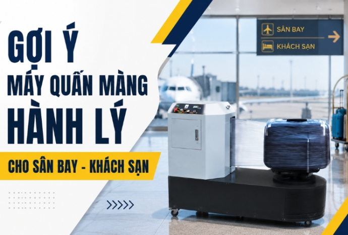 Gợi ý máy quấn màng hành lý cho sân bay - khách sạn