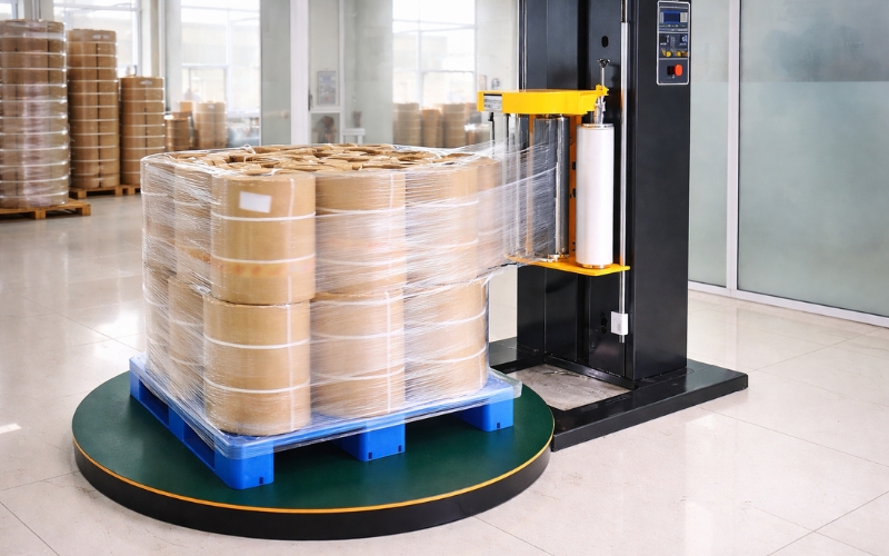 Khi nào đầu tư máy quấn pallet dạng tự động