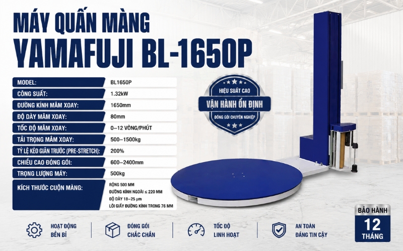 Máy quấn màng bán tự động BL-1650P