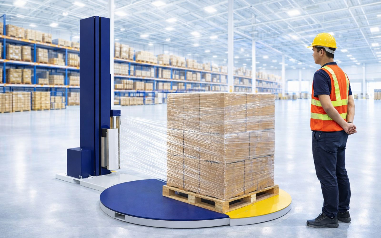 Máy quấn màng pallet bán tự động