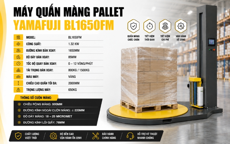 Máy quấn màng bán tự động BL1650FM