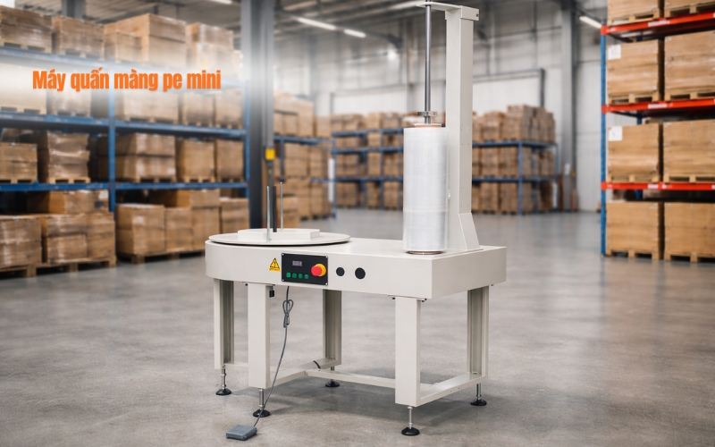 Máy quấn màng pe mini