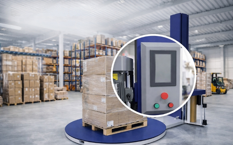 Mua thiết bị quấn màng co thùng carton BL1650P khi