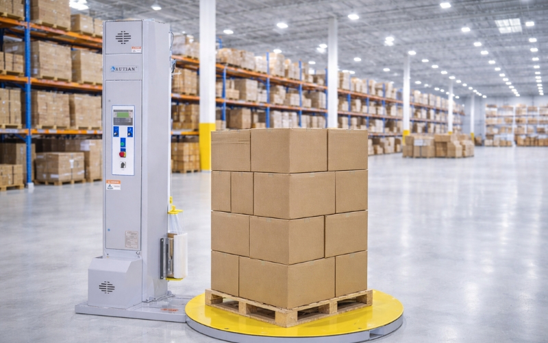 những lợi ích của thiết bị quấn màng co hàng hóa