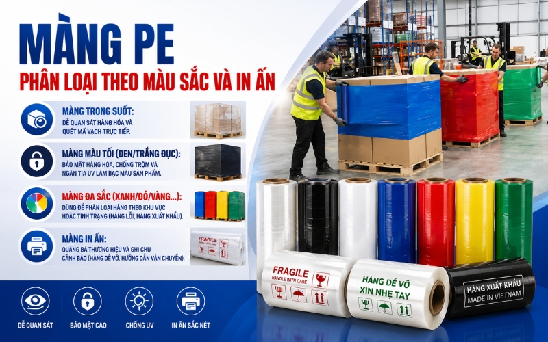 Phân loại theo màu sắc và in ấn 