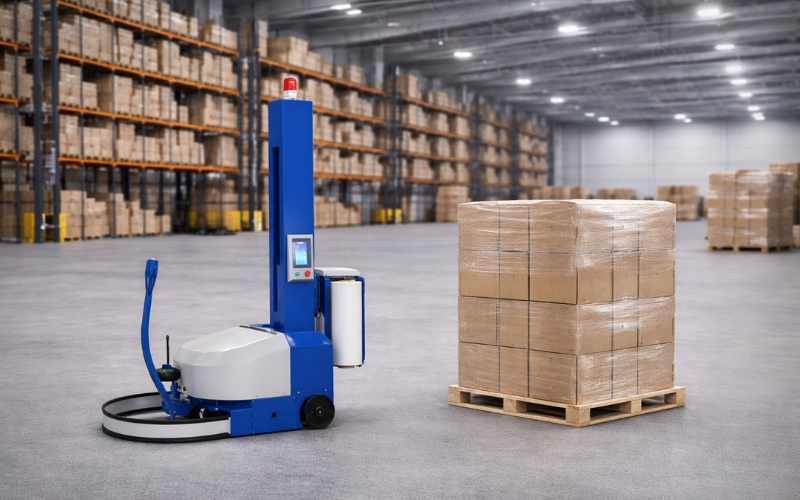 Robot quấn pallet tự hành