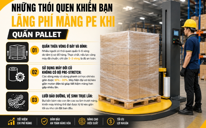 Sai lầm thường gặp gây lãng phí màng PE