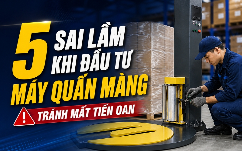 5 Sai lầm thường gặp khi đầu tư máy quấn màng co pallet