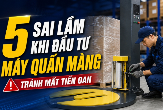 5 Sai lầm thường gặp khi đầu tư máy quấn màng co pallet