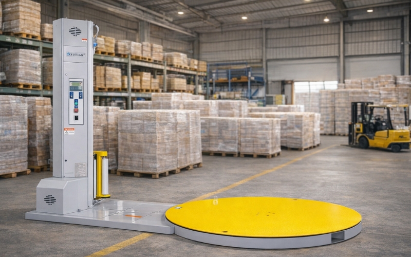 Tìm hiểu chi tiết về máy quấn màng pe pallet 